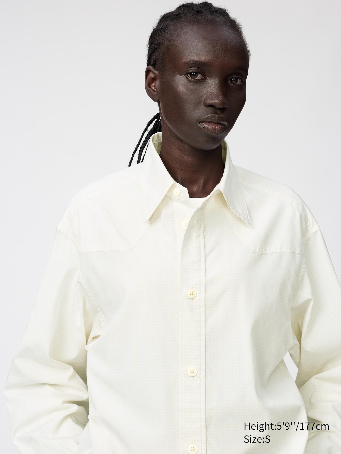 Женская рубашка Uniqlo Long, цвет: Чёрный — фото 3