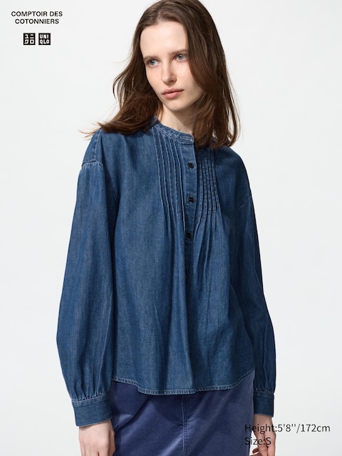 Женские блузки Uniqlo Denim Blouse