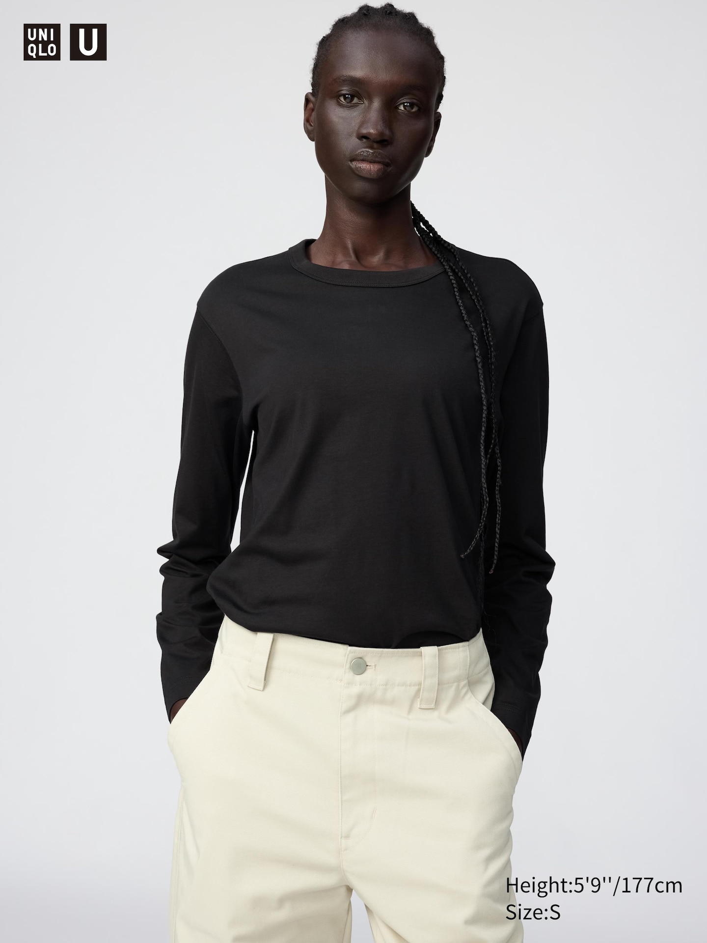 Женские футболки Uniqlo SUPIMA® Cotton T-Shirt Long Sleeve