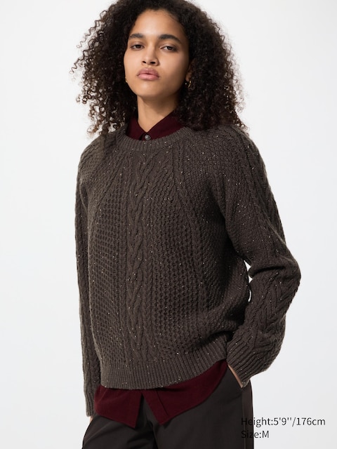 Женские свитеры Uniqlo Low Gauge Cable Sweater