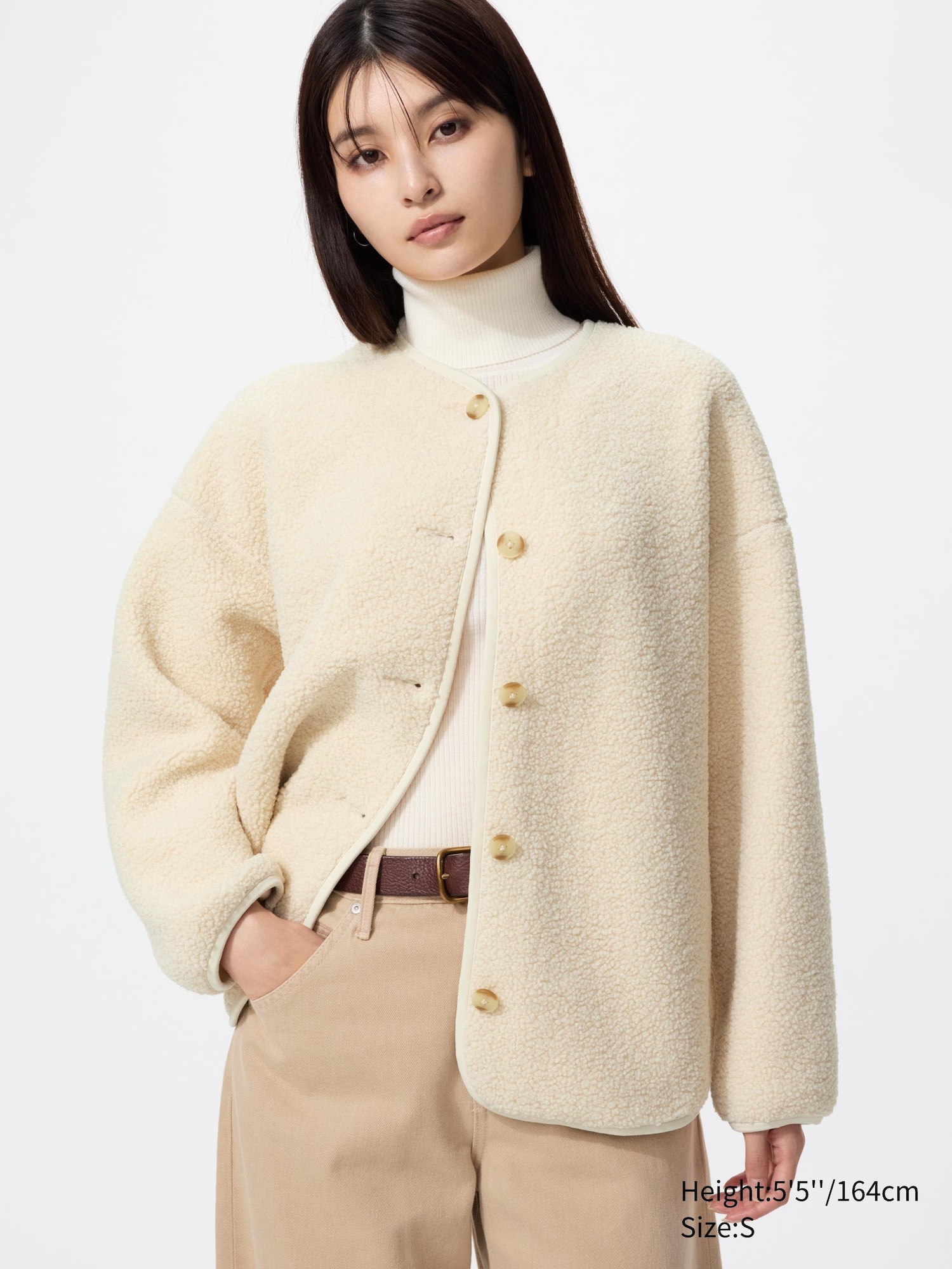 Women's Pile Lined Fleece Relaxed Cardigan | UNIQLO US