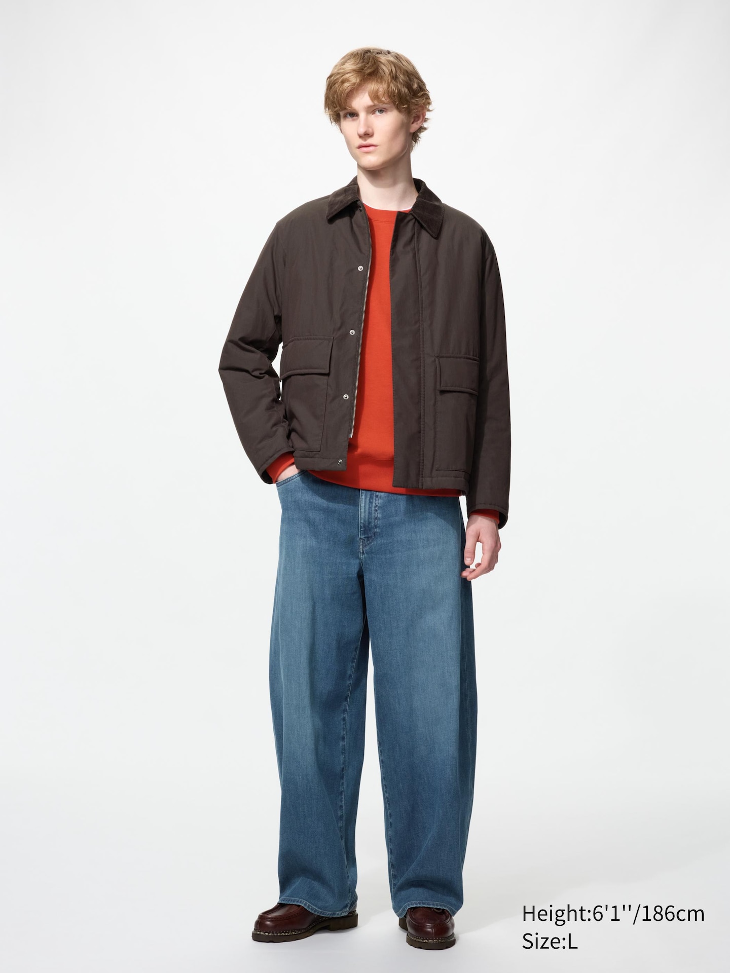 Джинсы Uniqlo EZY Barrel, цвет: Синий — фото 1