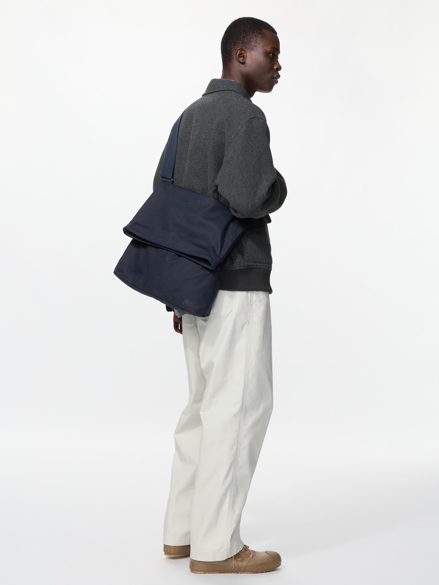Сумка Uniqlo Shoulder, цвет: Тёмно-синий — фото 3