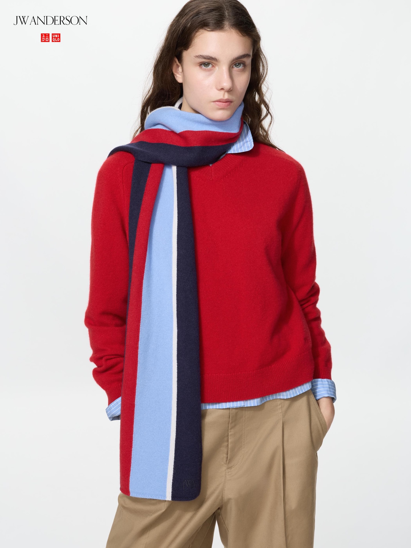 Аксессуары Uniqlo Wool Cashmere Stole, цвет: Серый — фото 3