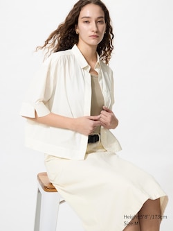 Nylon Boxy Shirt | Half Sleeve