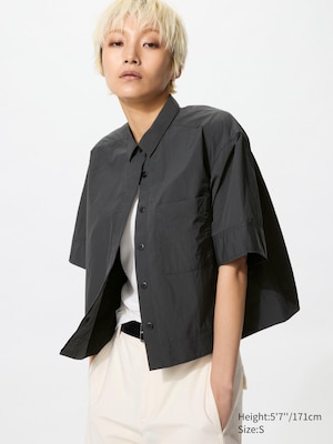 Nylon Boxy Shirt | Half Sleeve