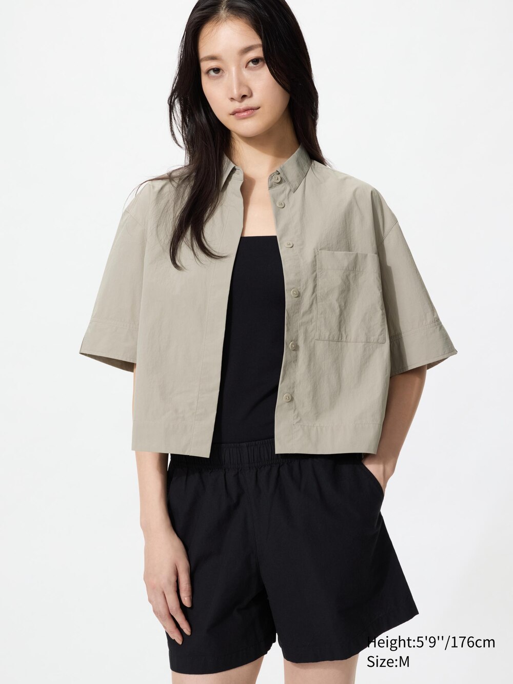 Uniqlo Nylon Boxy Shirt | Half Sleeve