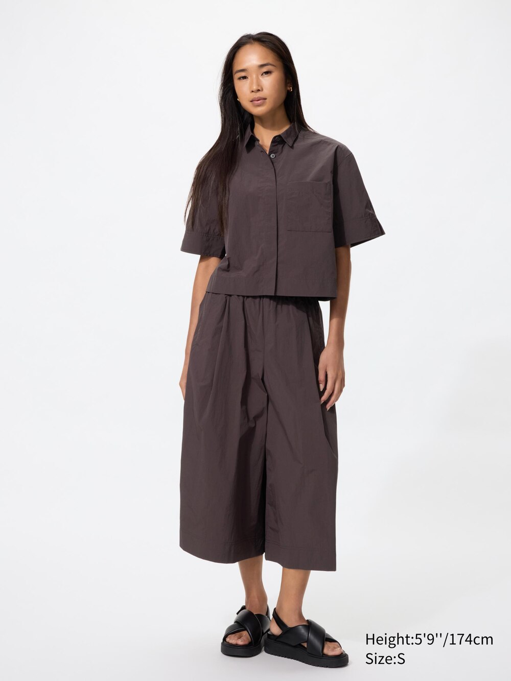 Uniqlo Nylon Boxy Shirt | Half Sleeve — фото 2