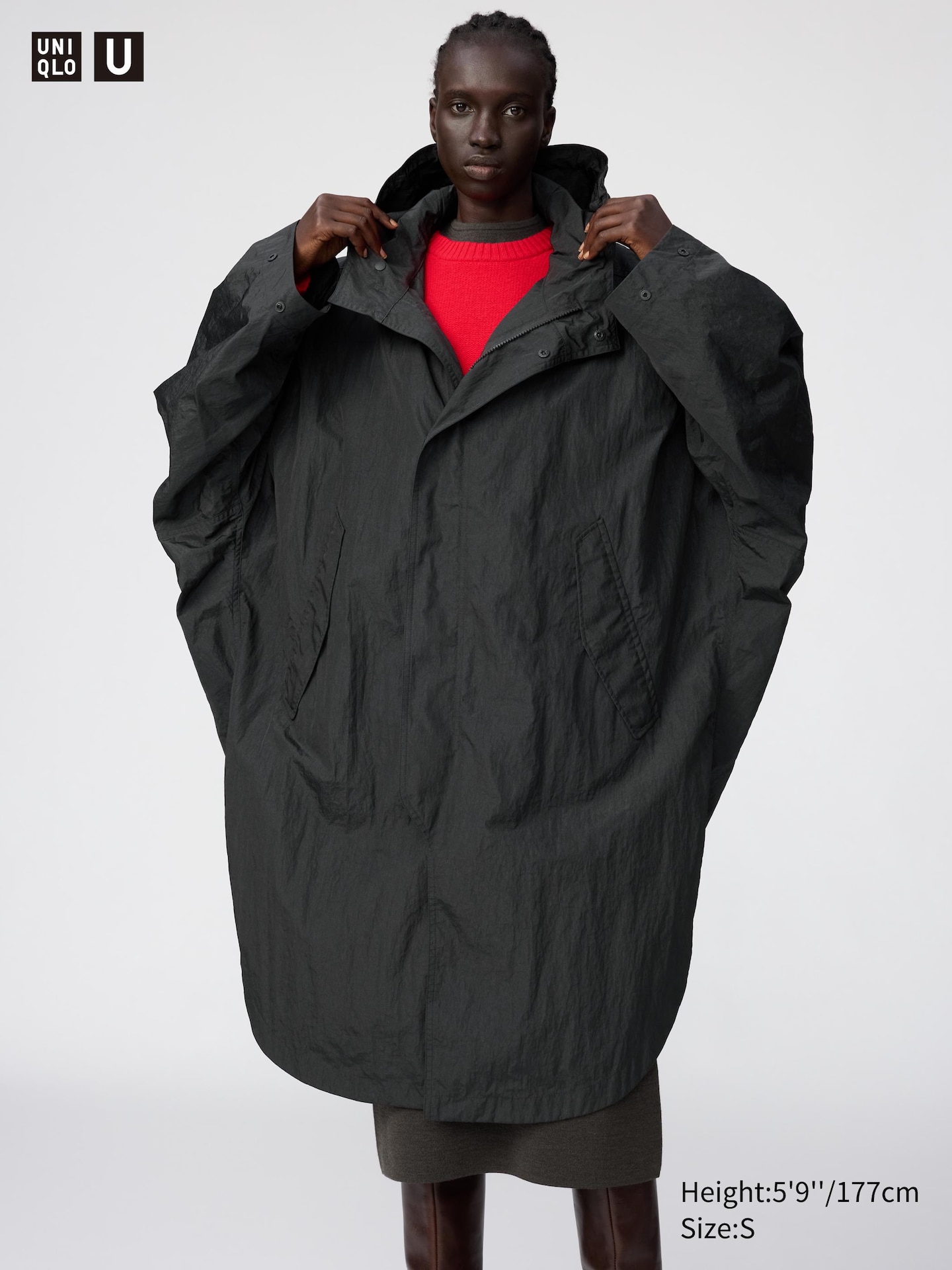 Куртки Uniqlo Hooded Long Coat Oversized