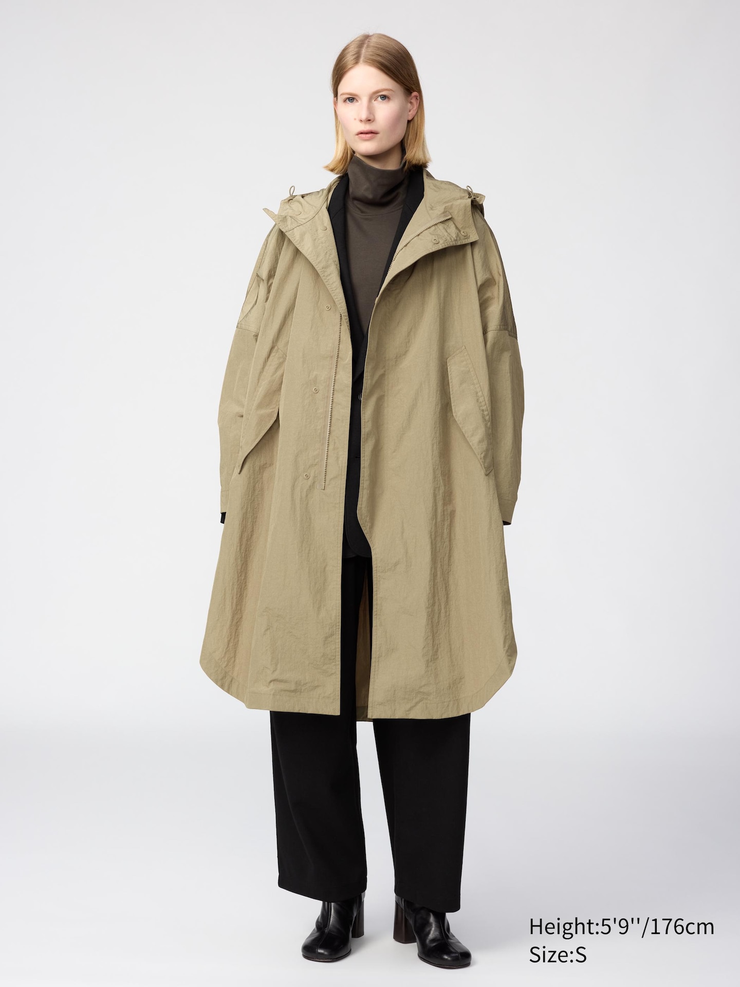 Куртки Uniqlo Hooded Long Coat Oversized — фото 2