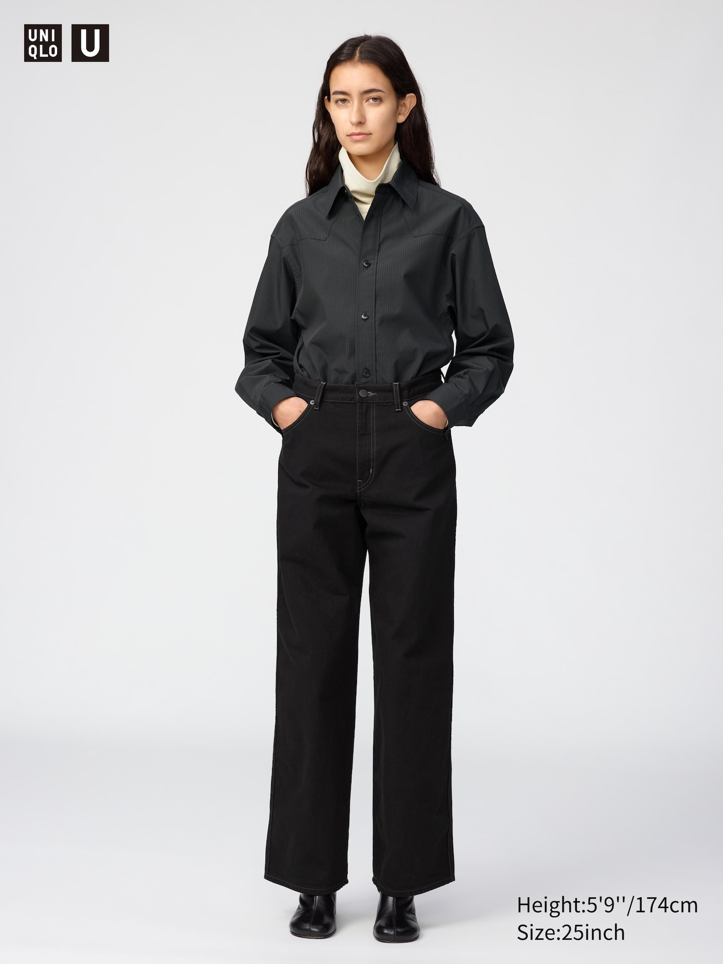 Женские джинсы Uniqlo Wide Straight Jeans
