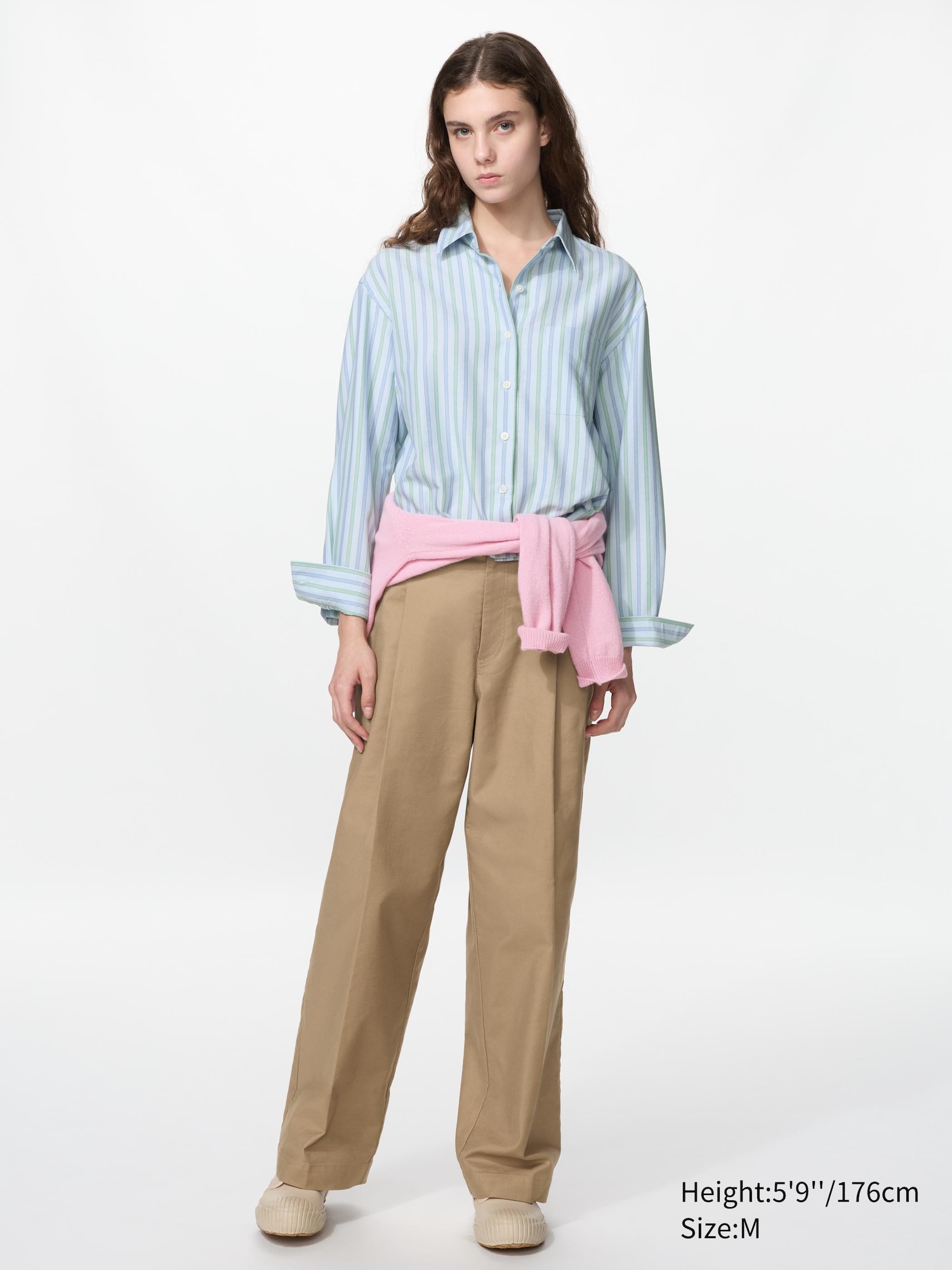Unisex Oxford Boxy Shirt | Striped | UNIQLO US