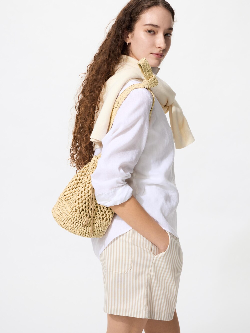 Uniqlo Crochet Drawstring Bag — фото 4