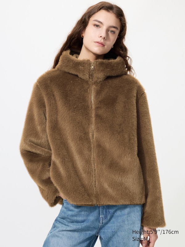 Faux Fur Hooded Jacket