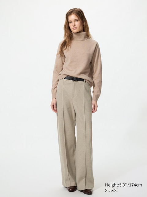 Женские брюки Uniqlo Brushed Jersey Wide Pants Tall
