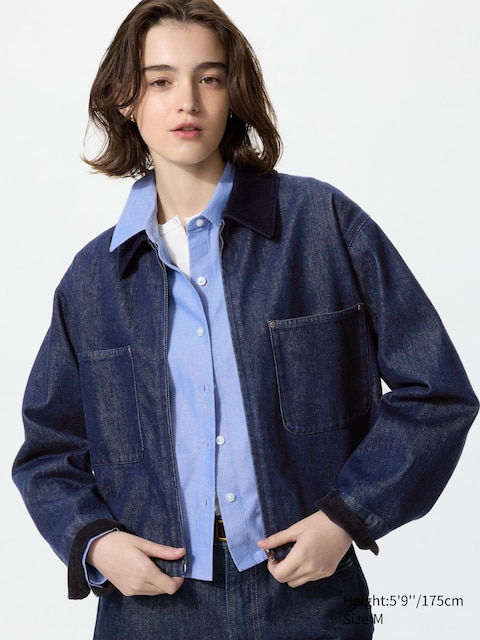 Uniqlo Zip-Up Short Jacket | Denim