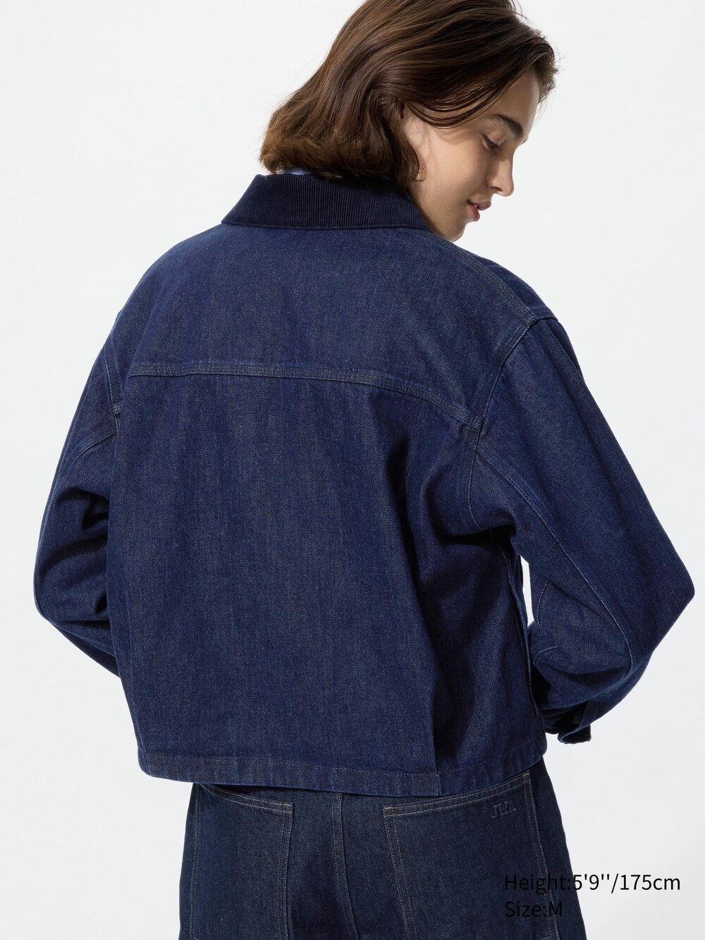 Uniqlo Zip-Up Short Jacket | Denim — фото 4