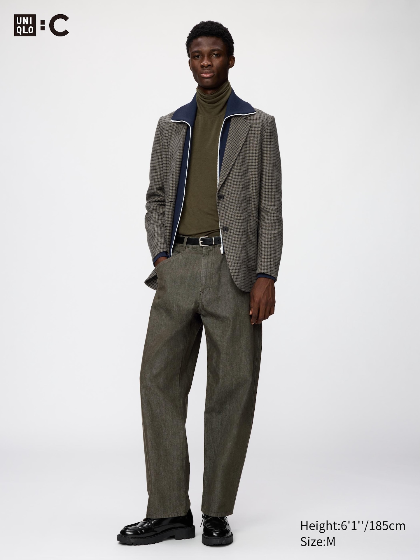 Куртка Uniqlo Double Face Tailored Jacket Check, цвет: Коричневый — фото 4
