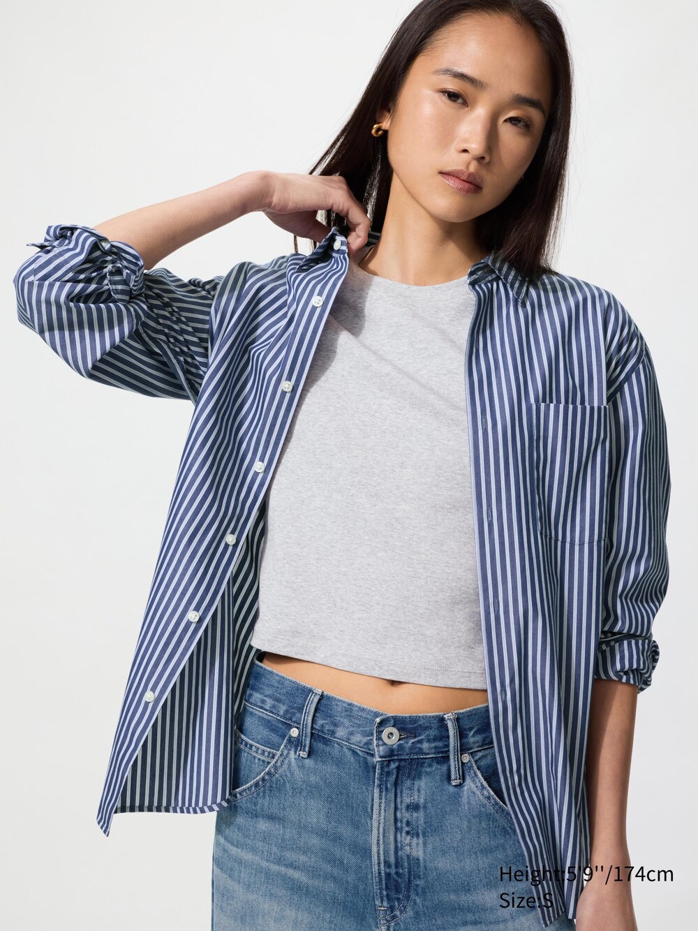 Uniqlo Broadcloth Shirt | Striped — фото 3
