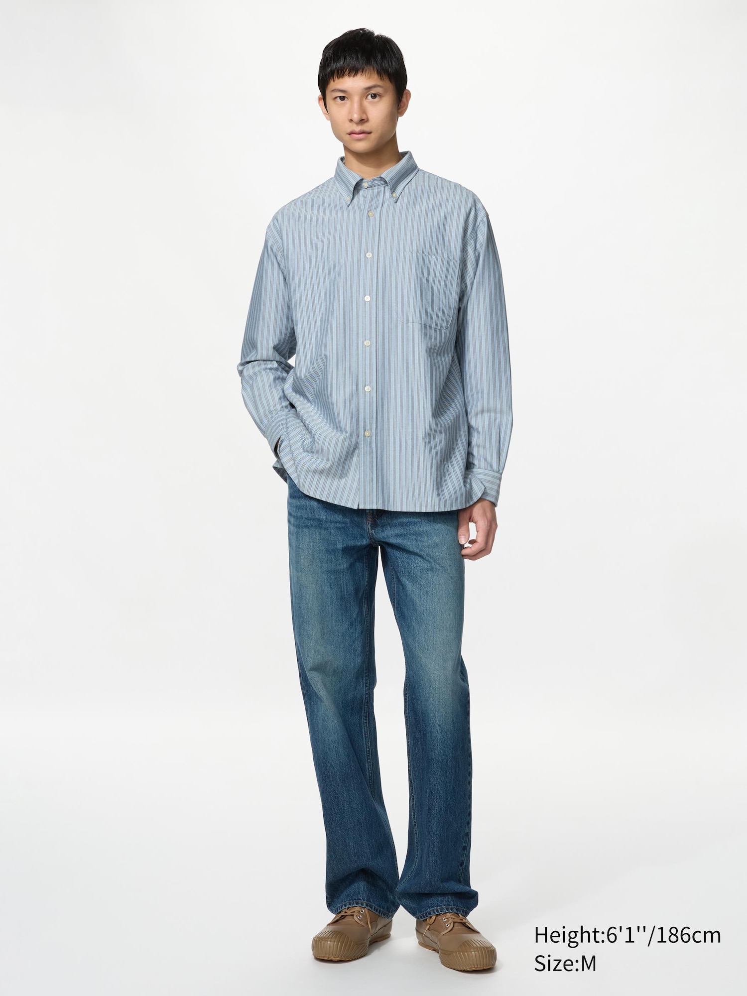 Unisex Oxford Oversized Shirt | Striped | UNIQLO US