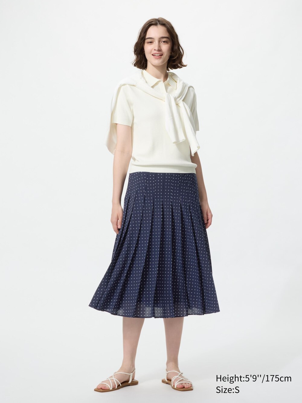 Uniqlo Chiffon Pleated Midi Skirt | Print — фото 2