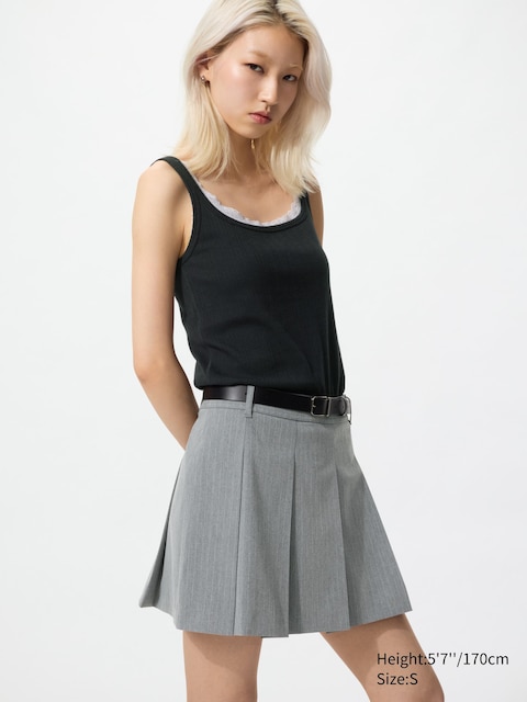 Uniqlo Pleated Skort | Stripe
