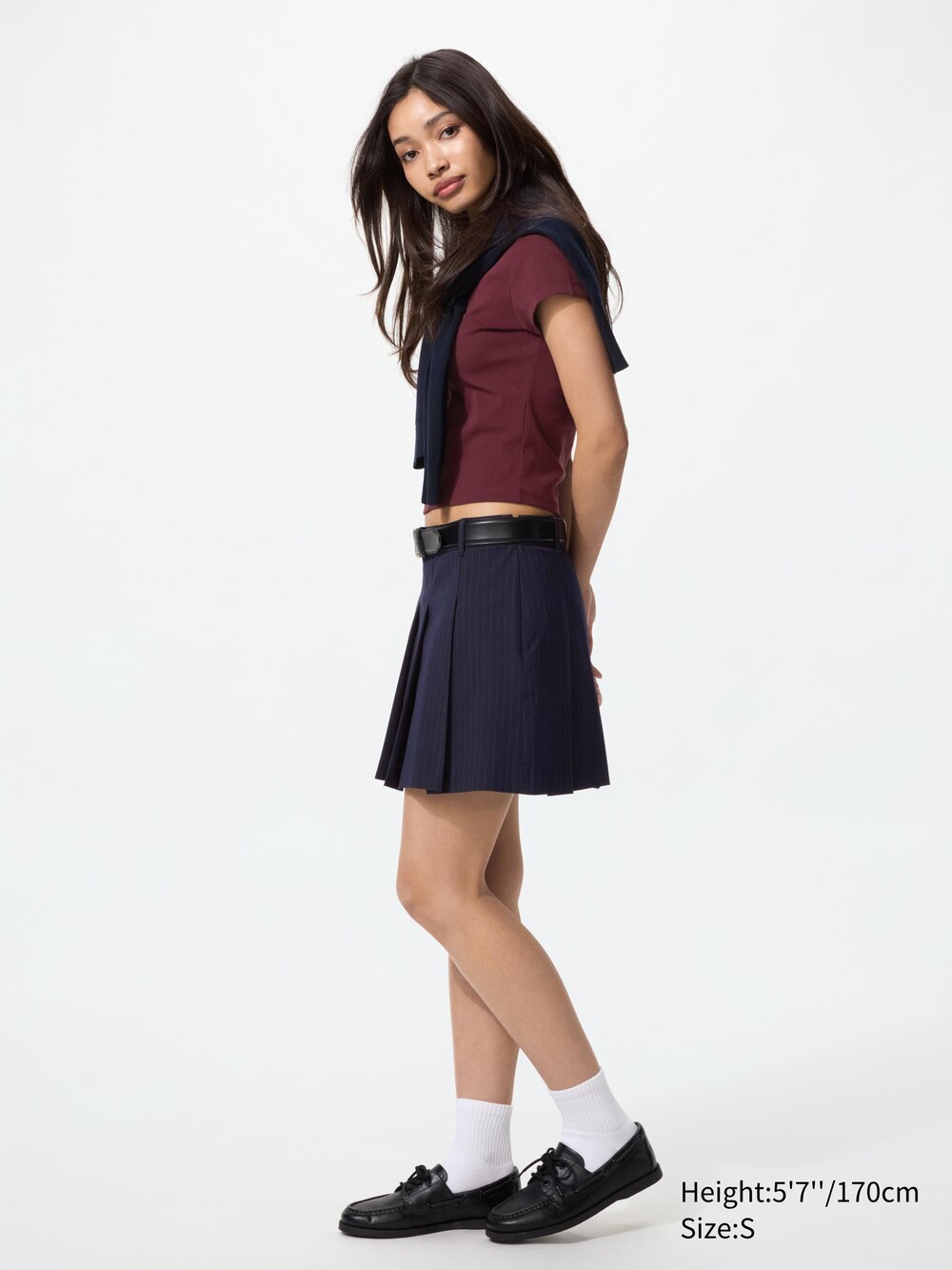 Uniqlo Pleated Skort | Stripe — фото 2