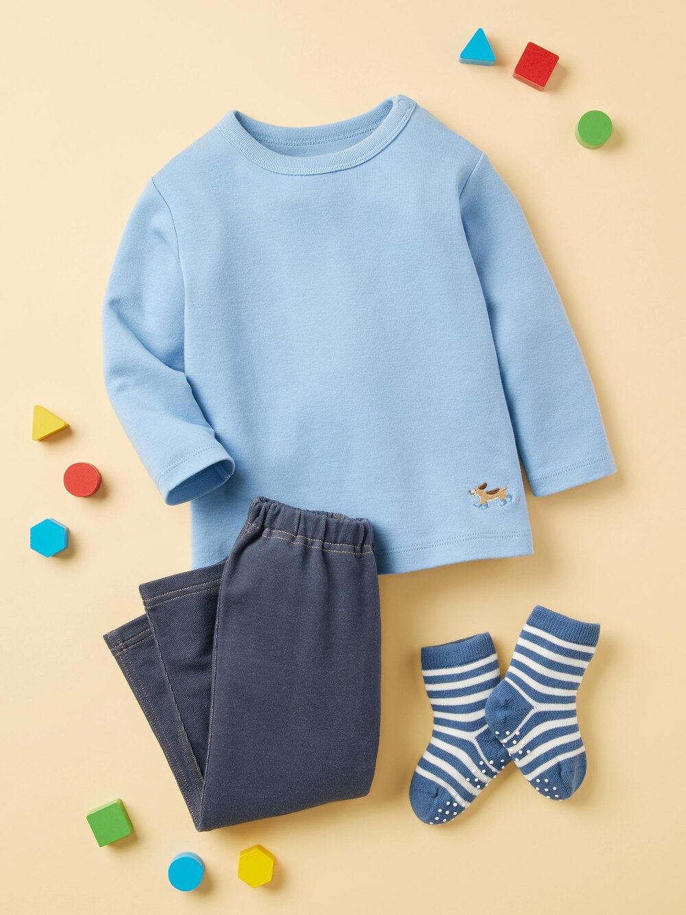 Uniqlo Baby Crew Neck T-Shirt | Long Sleeve | Embroidery — фото 3