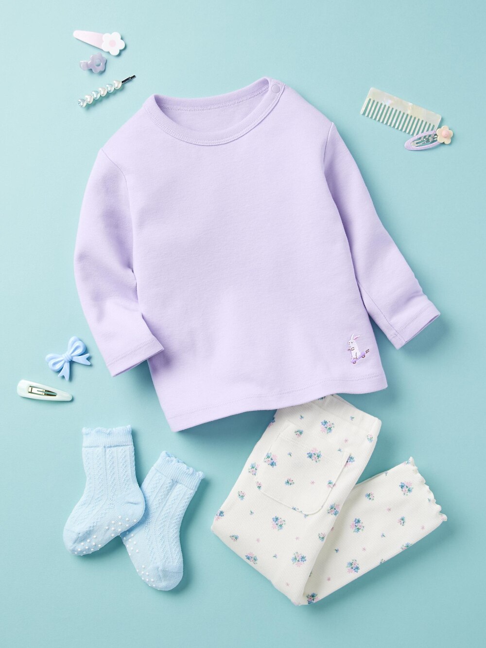 Uniqlo Baby Crew Neck T-Shirt | Long Sleeve | Embroidery — фото 4