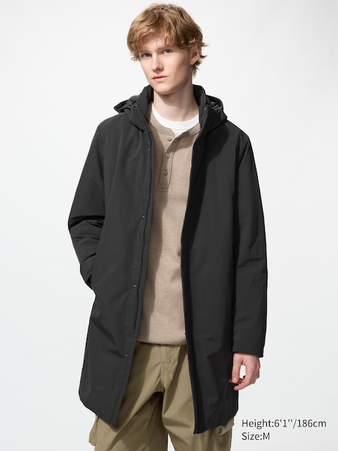 Мужское пальто Uniqlo Hybrid Down Coat, цвет: Чёрный