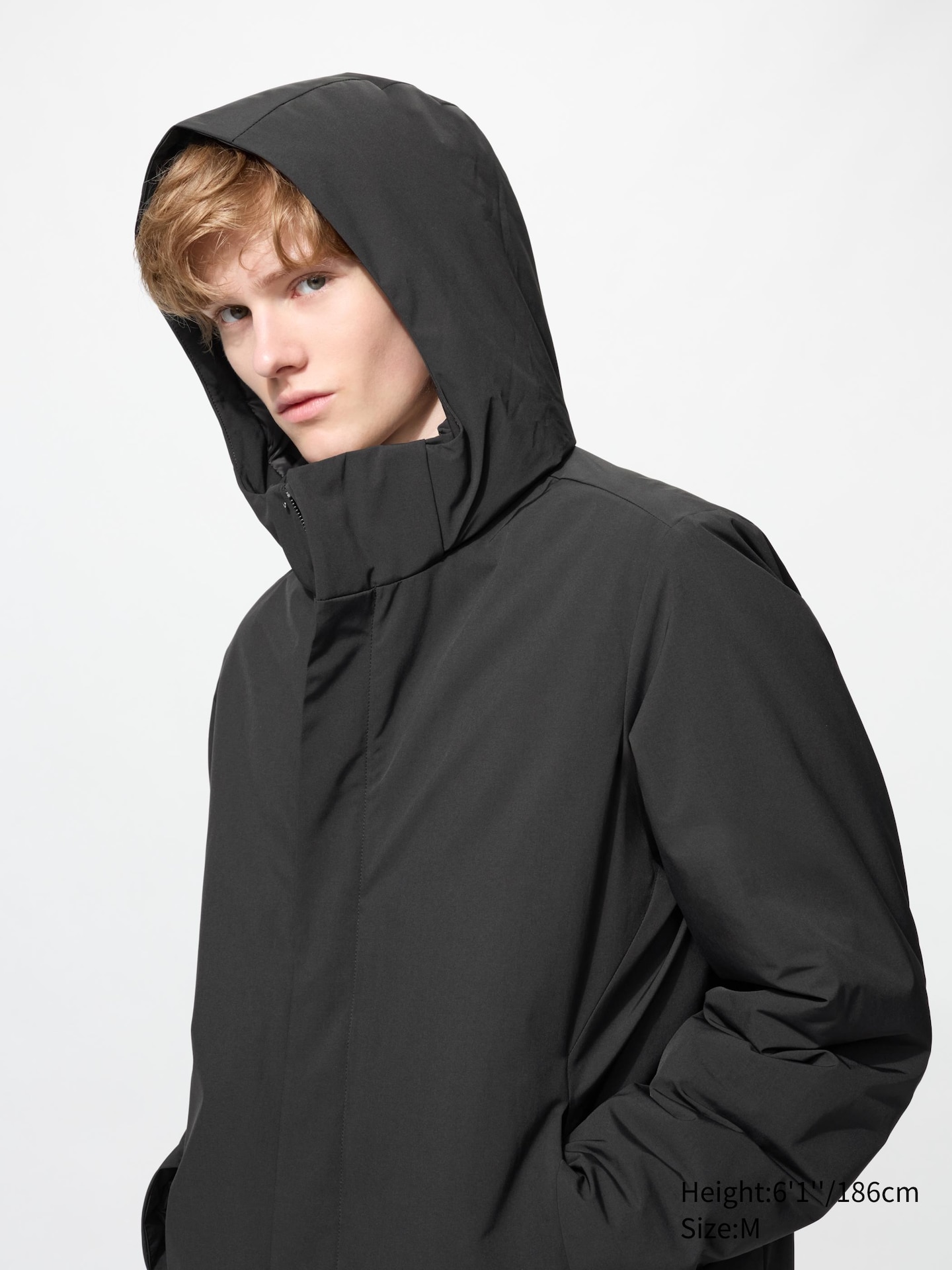Мужское пальто Uniqlo Hybrid Down Coat, цвет: Чёрный — фото 4