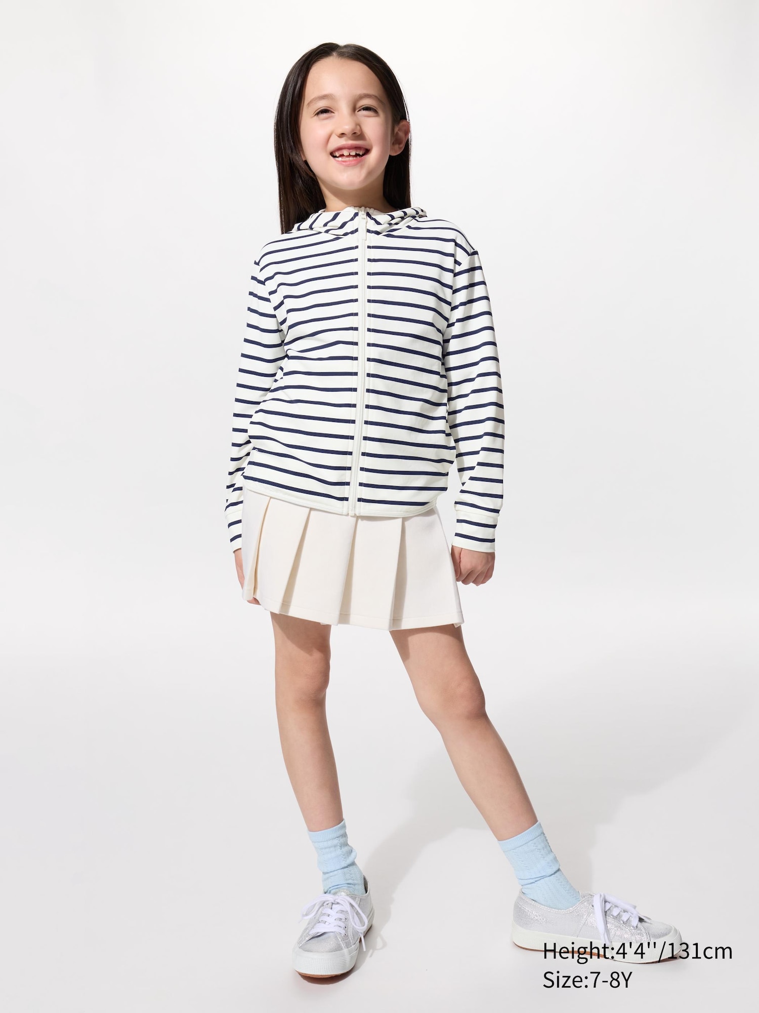AIRism UV Protection Full Zip Hoodie | Striped - thumbnail 3
