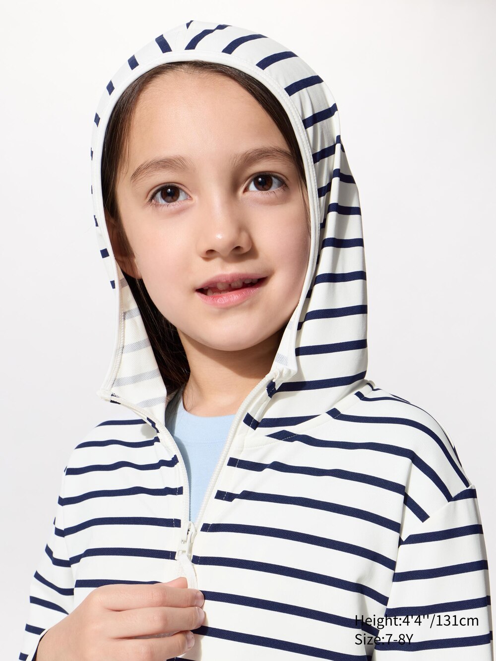 Uniqlo AIRism UV Protection Full Zip Hoodie | Striped — фото 4