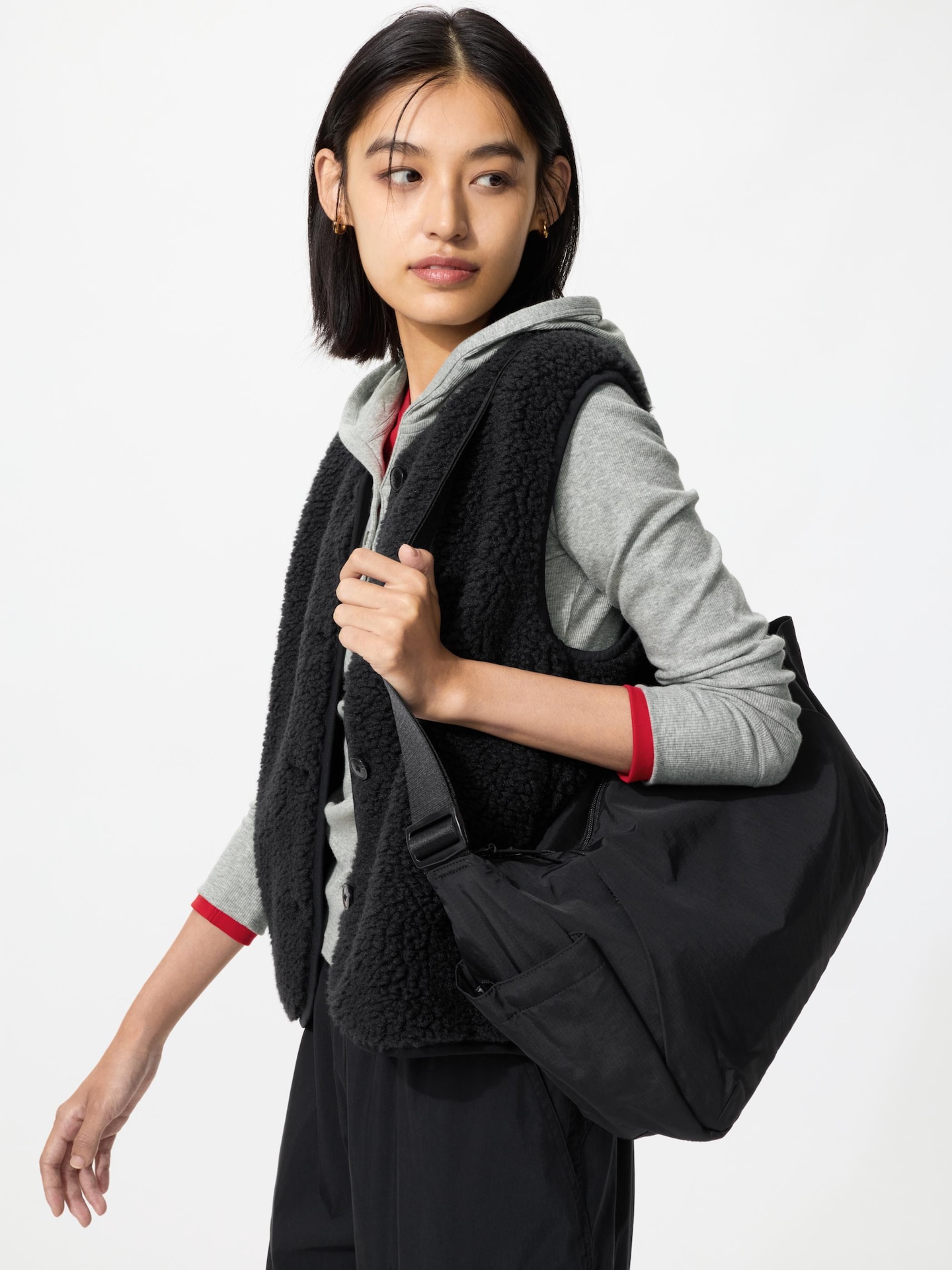 Сумка Uniqlo Utility Shoulder, цвет: Чёрный — фото 3