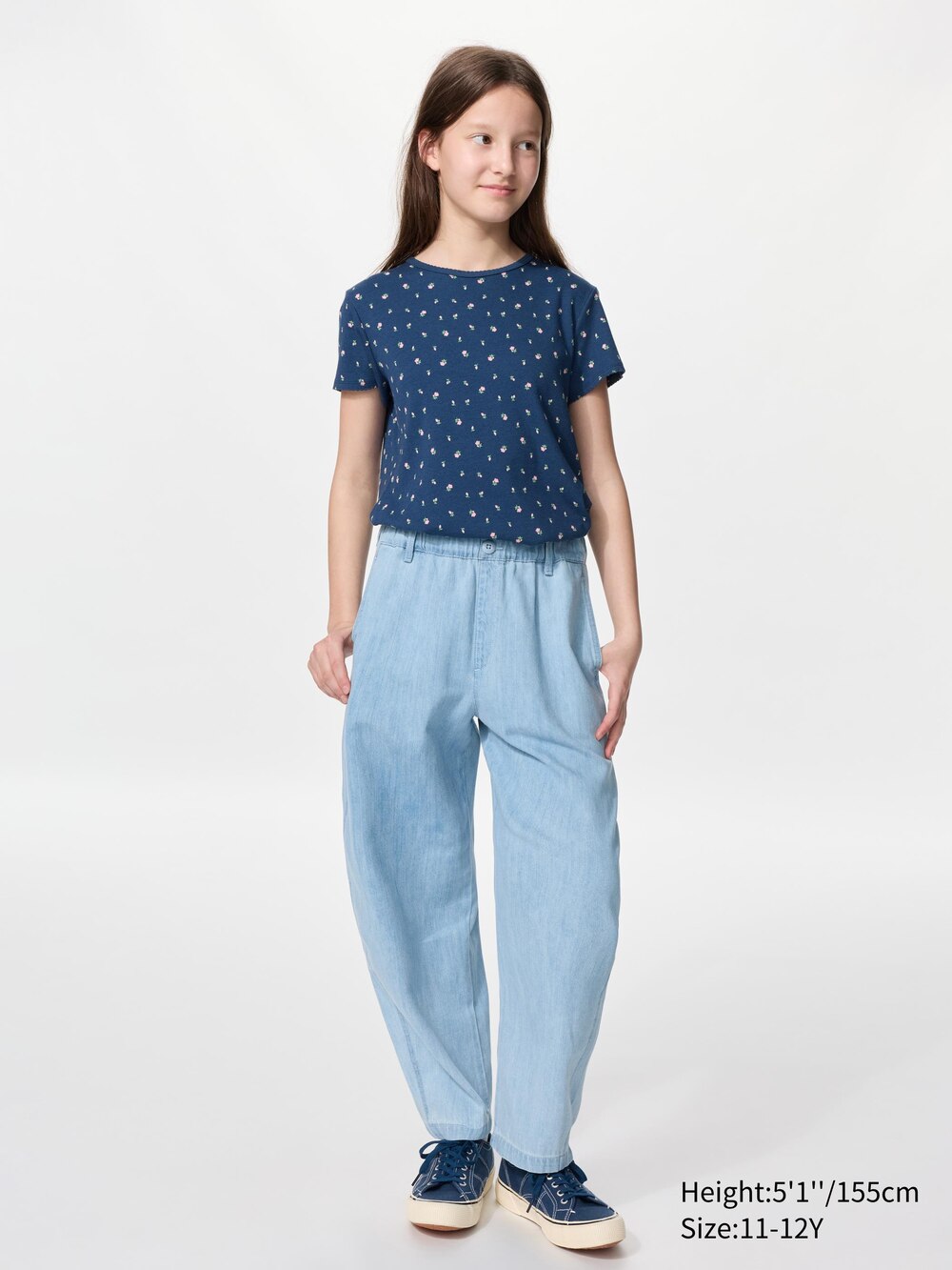 Uniqlo Light Denim Barrel Pants | Indigo — фото 2