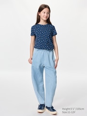 Light Denim Barrel Pants | Indigo
