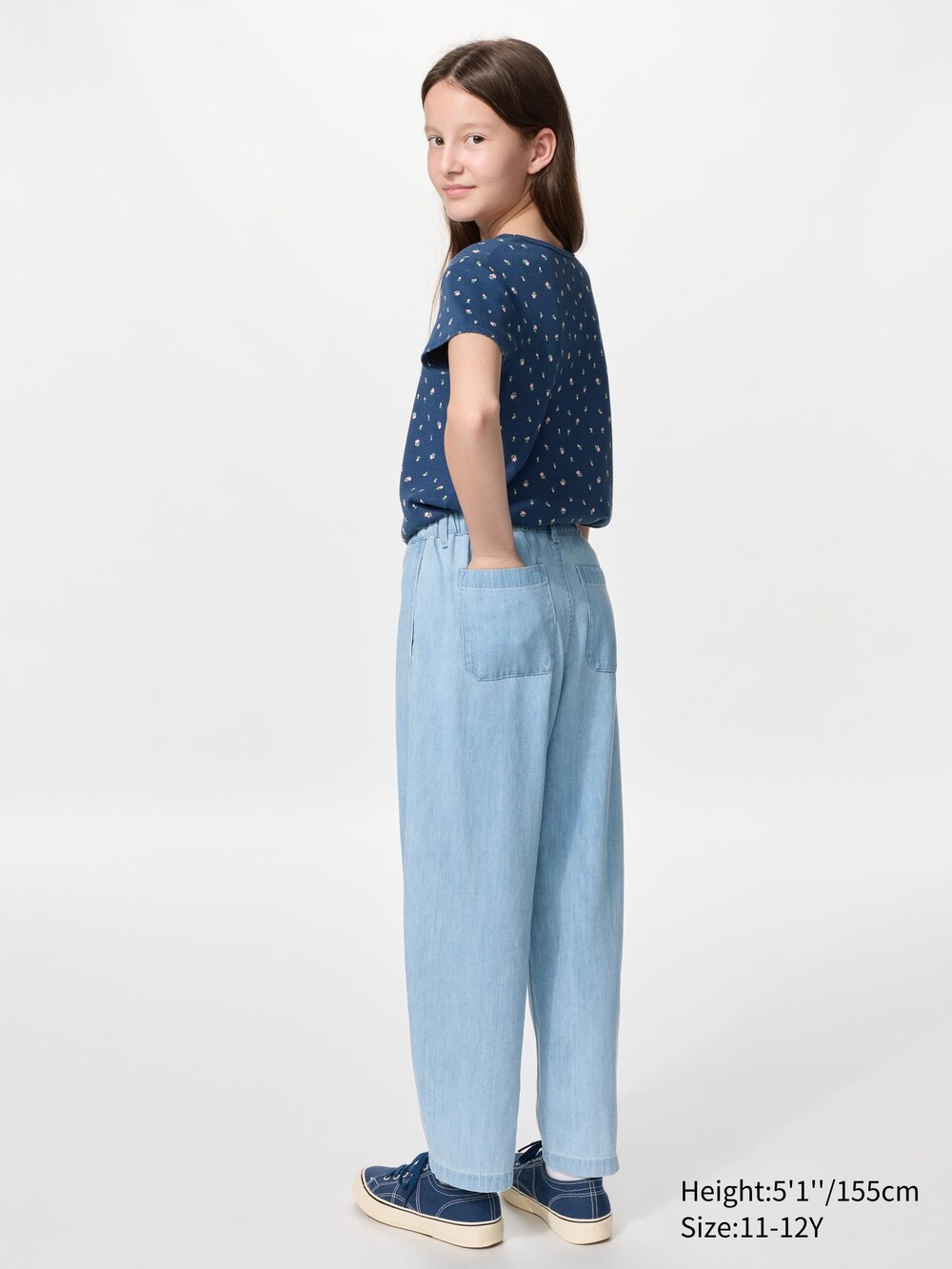 Uniqlo Light Denim Barrel Pants | Indigo — фото 3