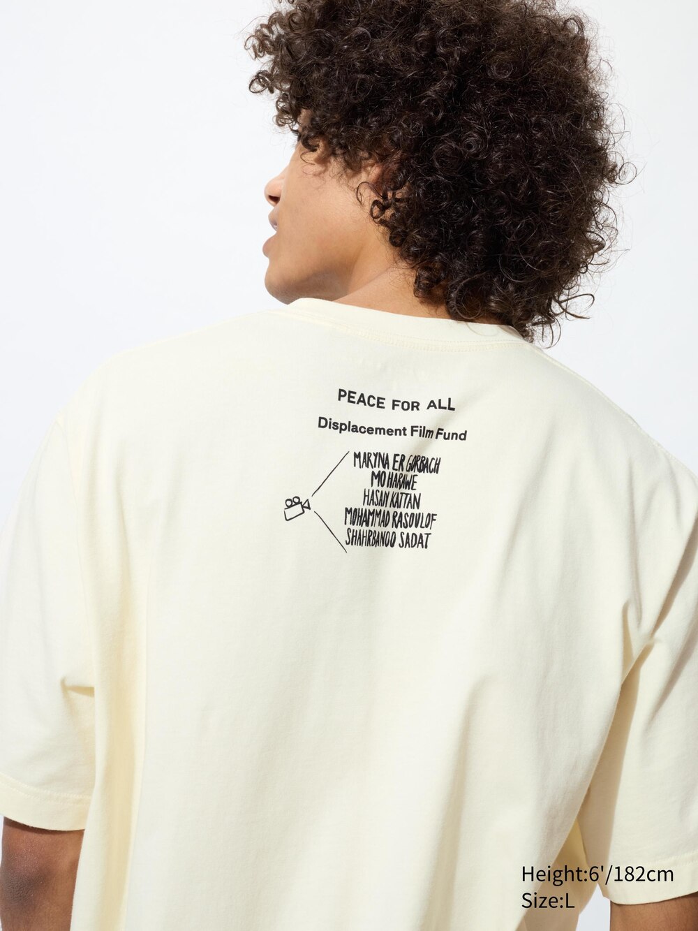 Uniqlo PEACE FOR ALL Graphic T-Shirt | Displacement Film Fund — фото 2
