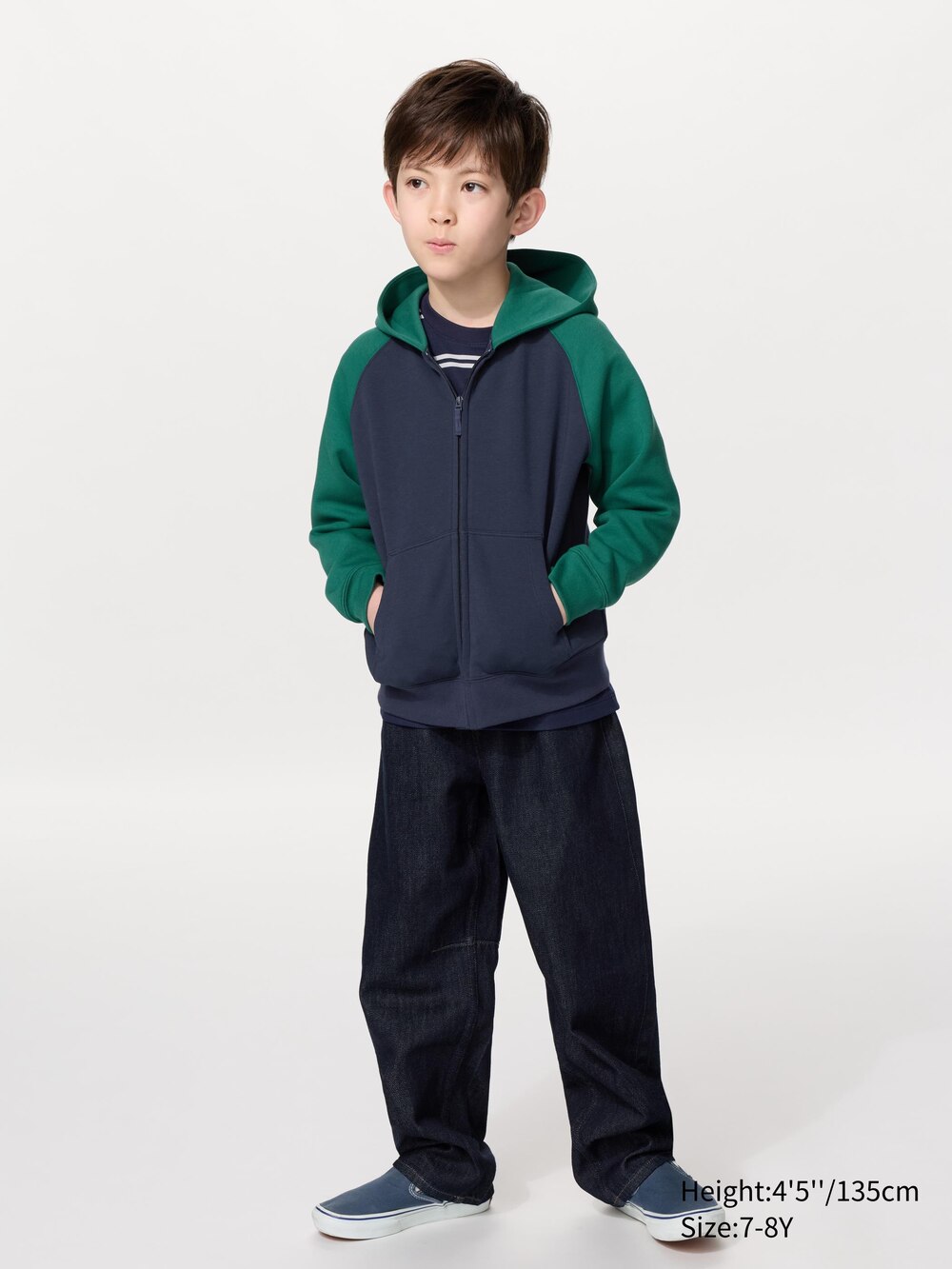 Uniqlo DRY Sweat Full-Zip Hoodie | Color Block — фото 2