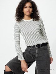 Soft Ribbed T-Shirt | Long Sleeve | Stripe