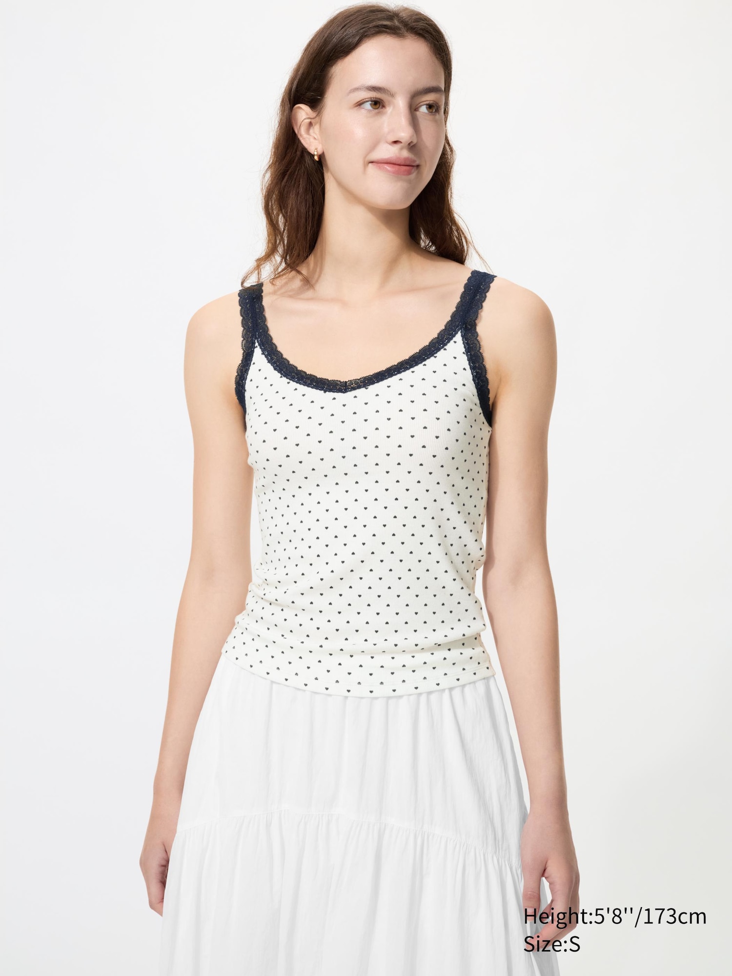 Ribbed Lace V-Neck Camisole