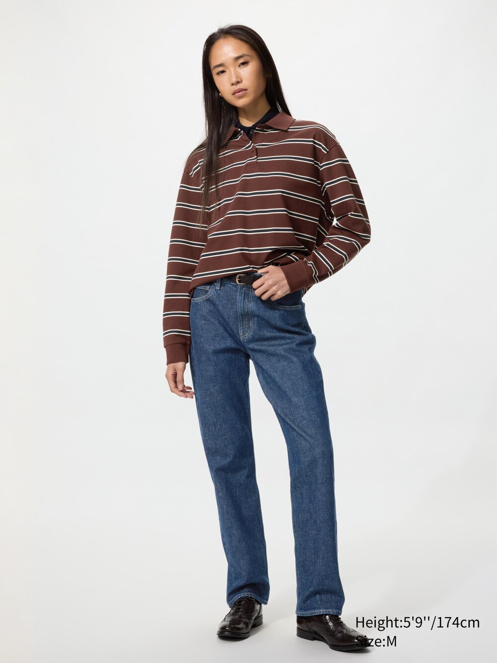 Uniqlo Striped Polo Shirt | Long Sleeve — фото 2