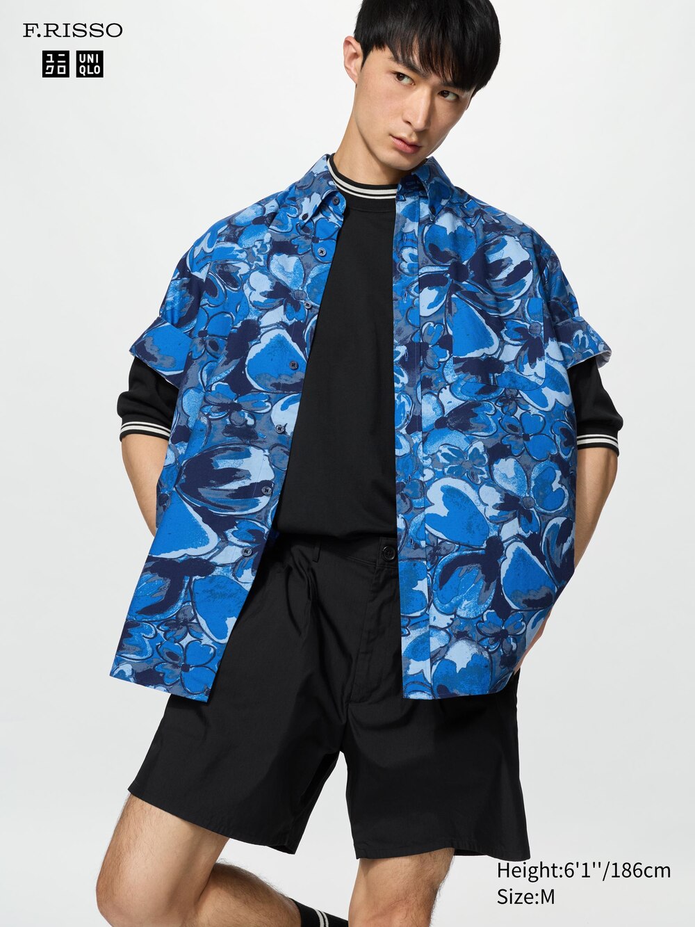 Uniqlo Oxford Oversized Shirt | Short Sleeve | Printed