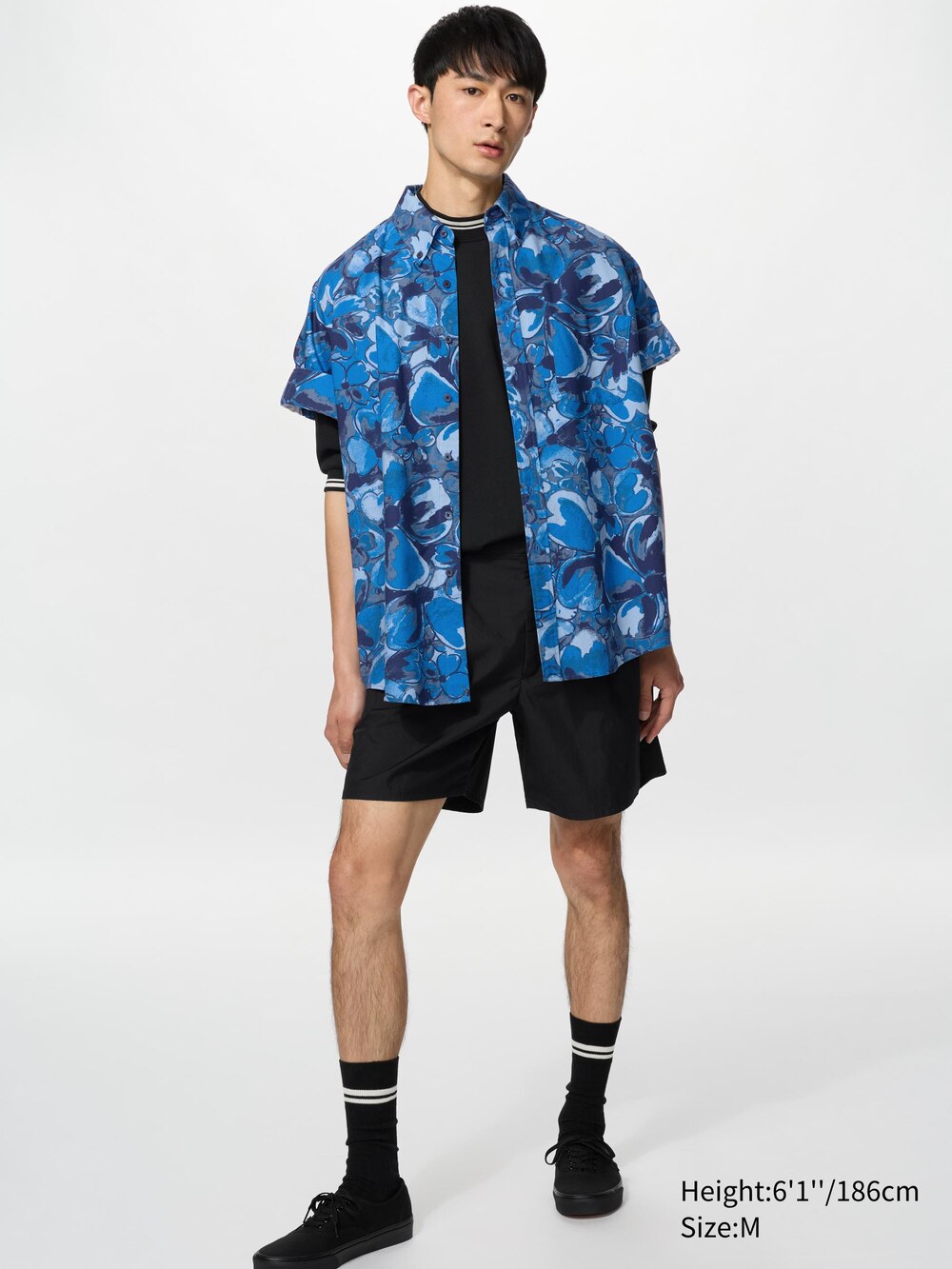 Uniqlo Oxford Oversized Shirt | Short Sleeve | Printed — фото 2