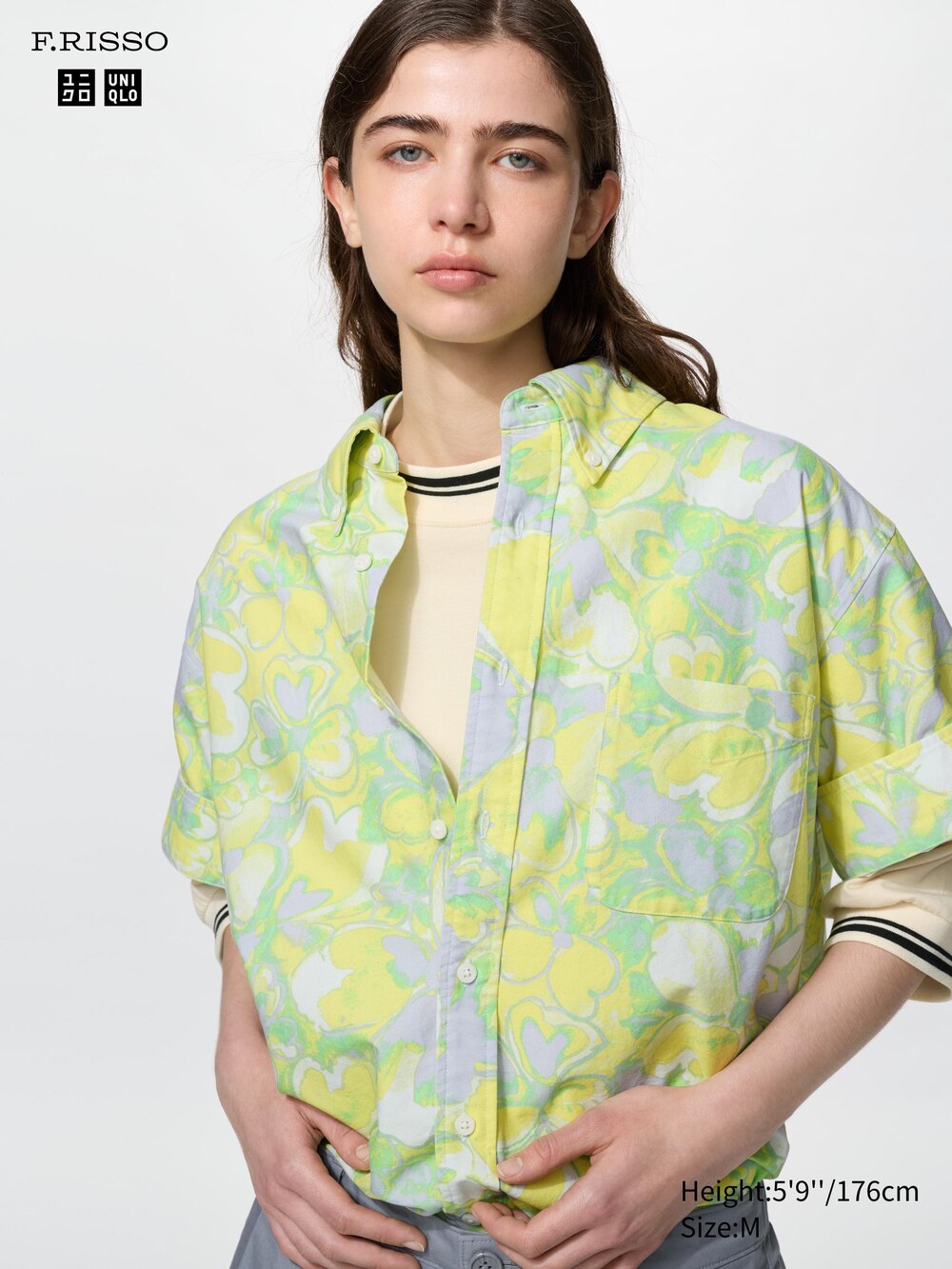 Uniqlo Oxford Oversized Shirt | Short Sleeve | Printed — фото 4