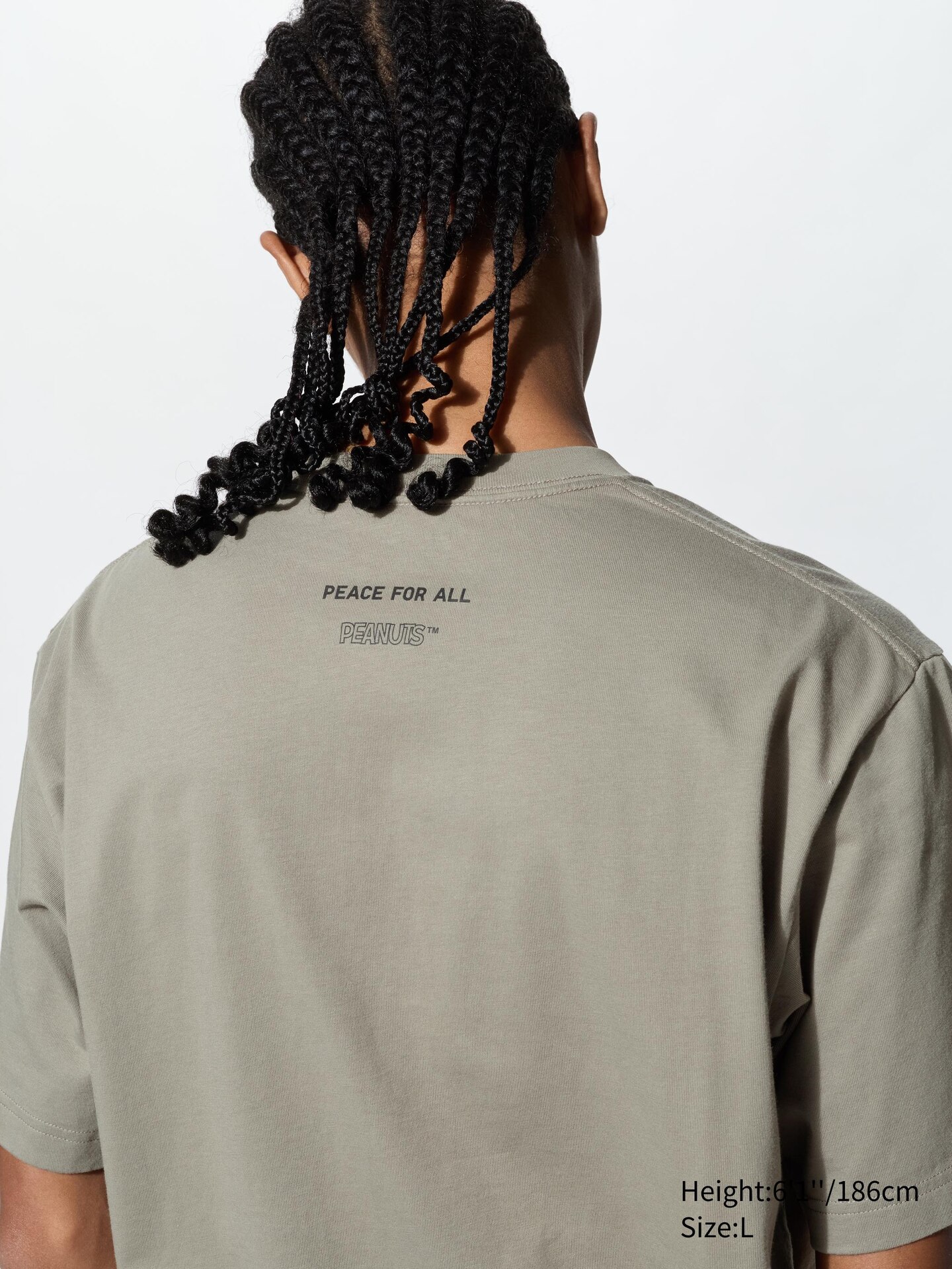 Футболка Uniqlo Peace For All с принтом, Peanuts, цвет: Коричневый — фото 2
