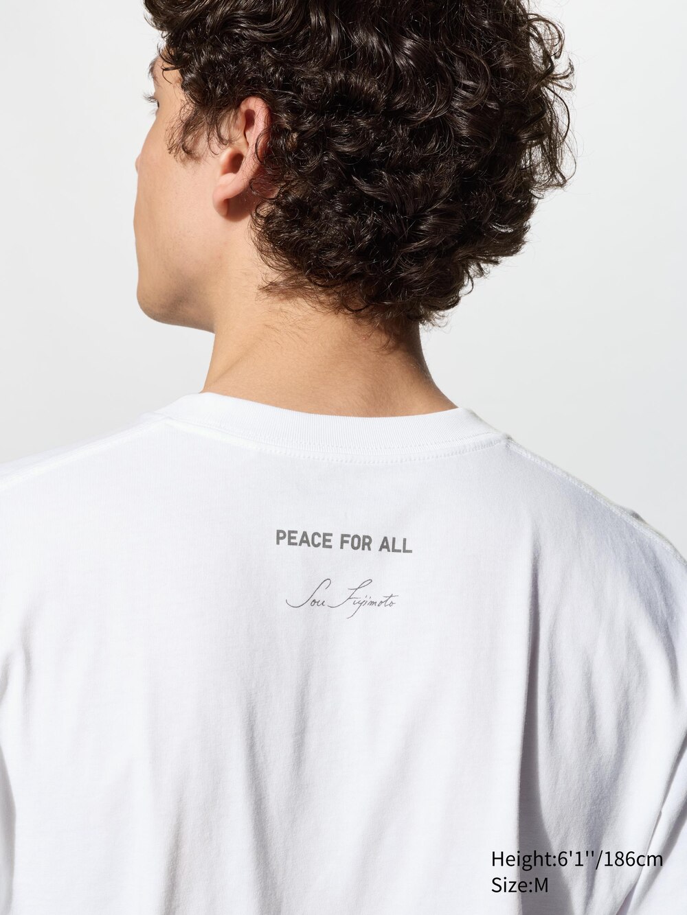 Мужские футболки Uniqlo PEACE FOR ALL Graphic T-Shirt Sou Fujimoto — фото 3