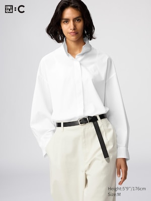 Cotton Stand Collar Shirt