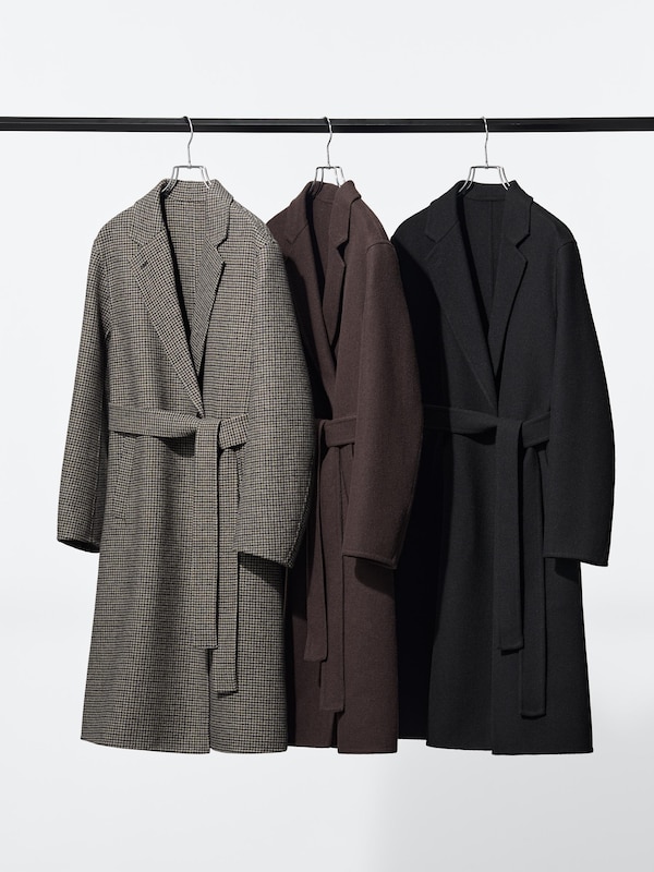 Double Face Relaxed Long Coat | Pattern