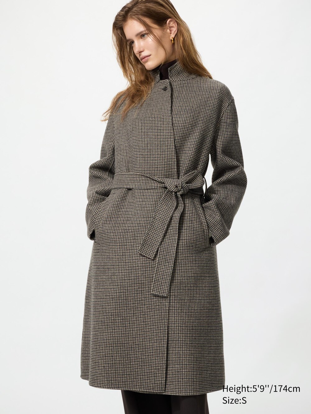 Женские куртки Uniqlo Double Face Relaxed Long Coat Pattern — фото 3
